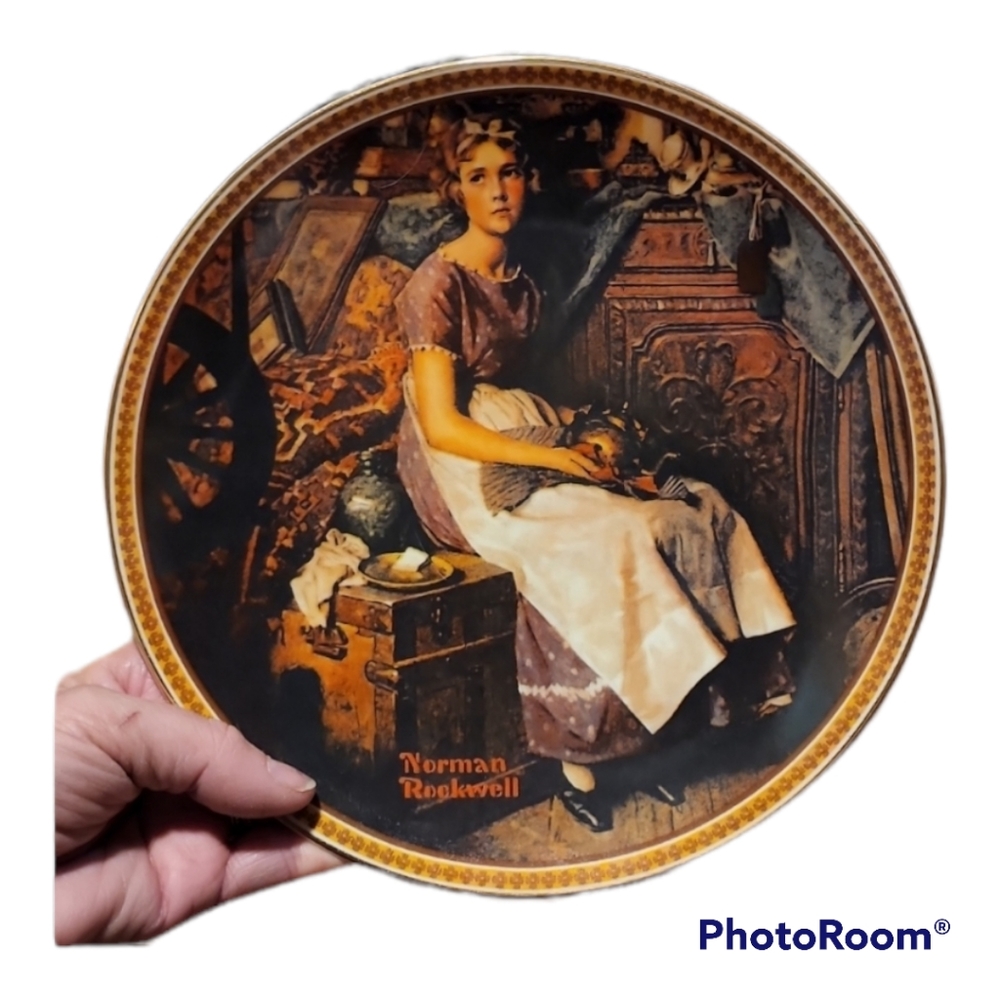 VINTAGE Edwin M Knowles Norman Rockwell plate